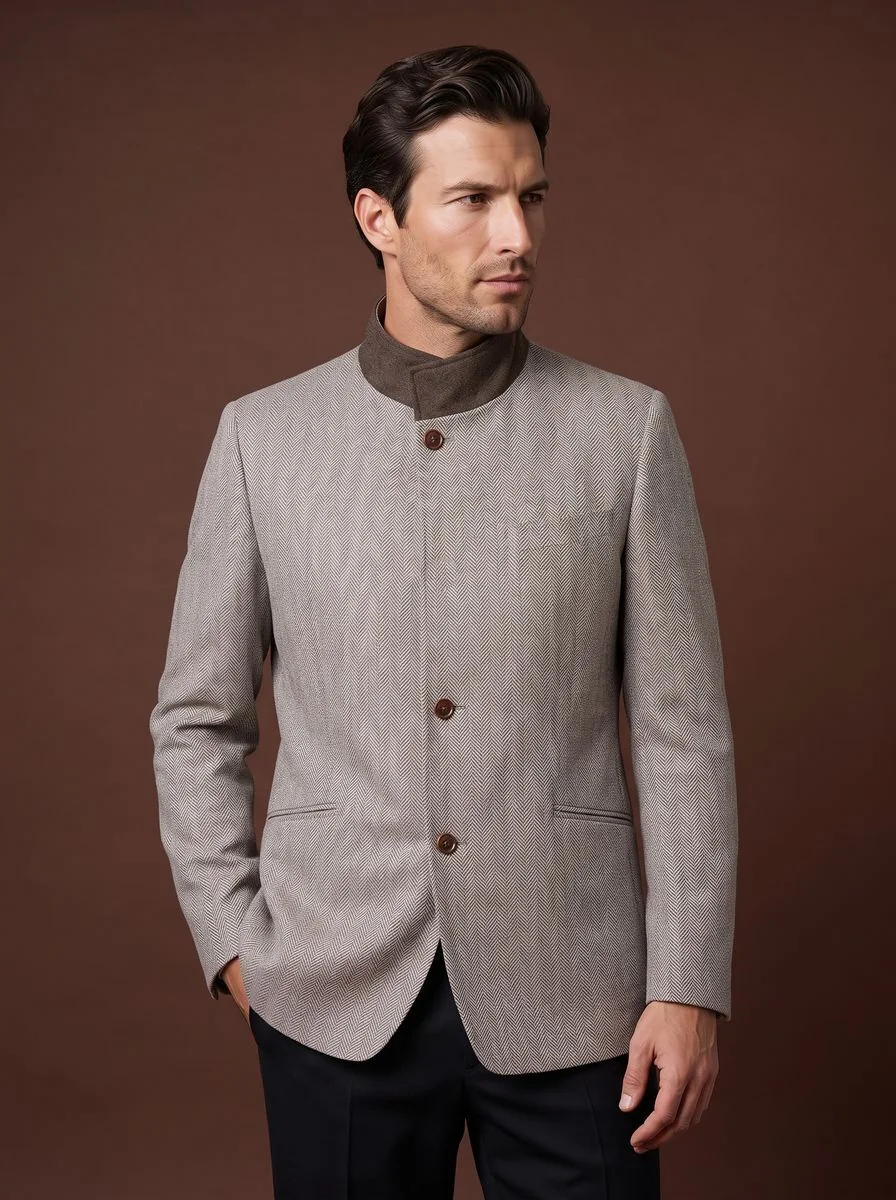 Two-Button Hopsack Blazer detail angle