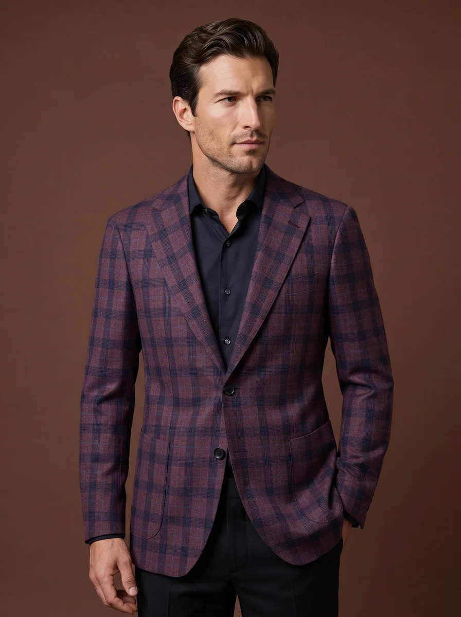 Single-Breasted Wool Sport Coat detail angle