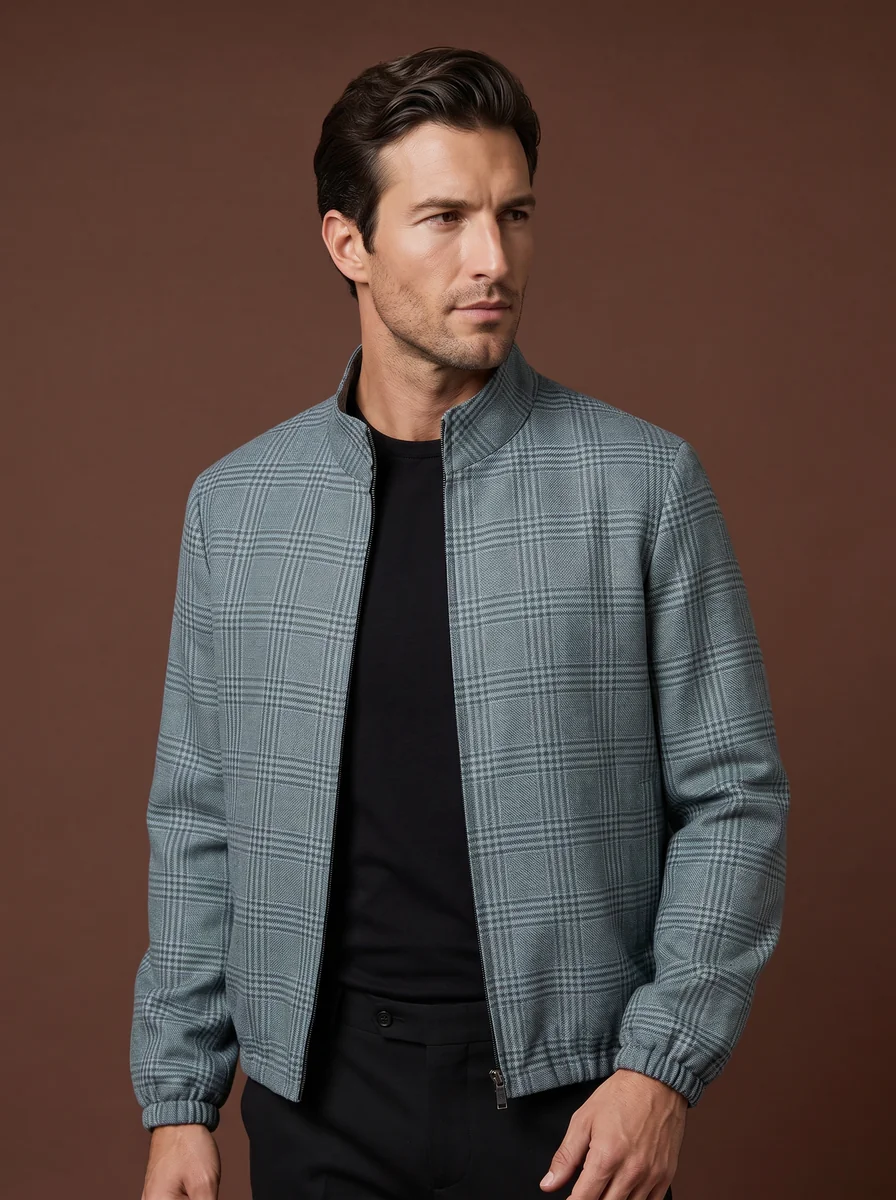 Herringbone Wool Blazer II detail angle