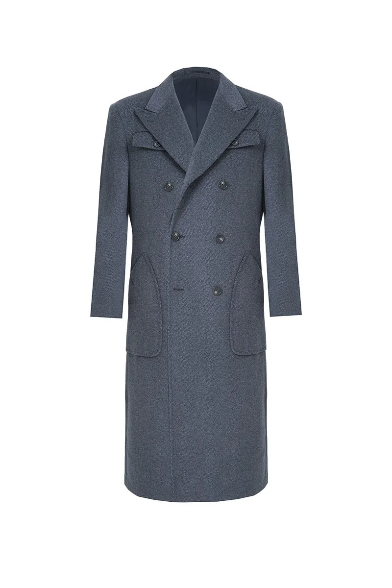Single-Breasted Melton Coat - 26AWMCO002(DBV4165)
