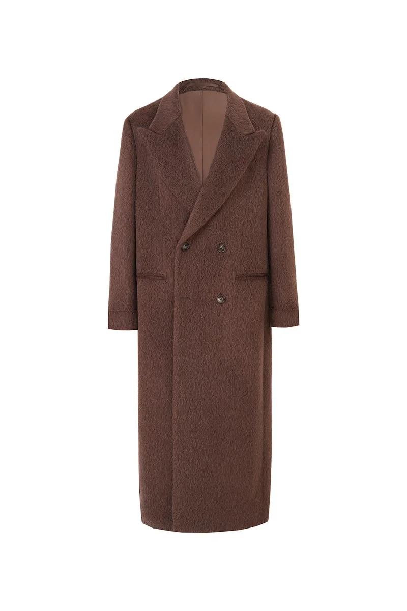 Calf-Length Wool Overcoat - 26AWMCO206(DBV9340)