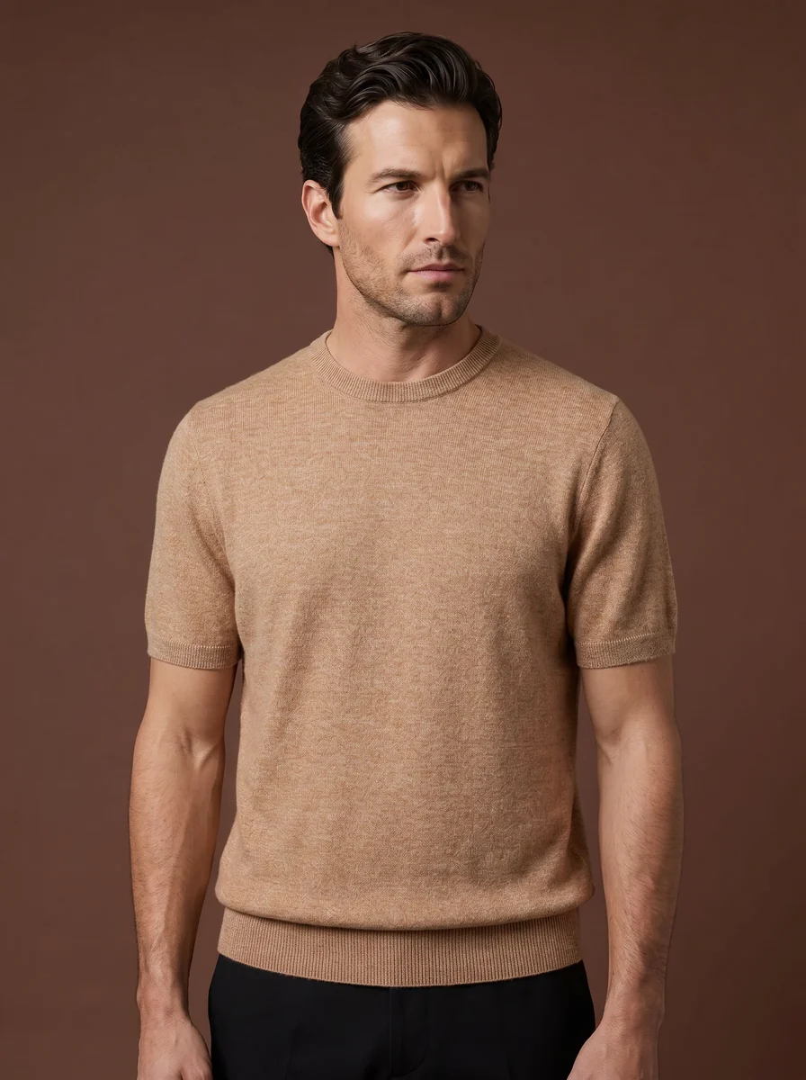 Classic Merino Wool Crewneck detail angle