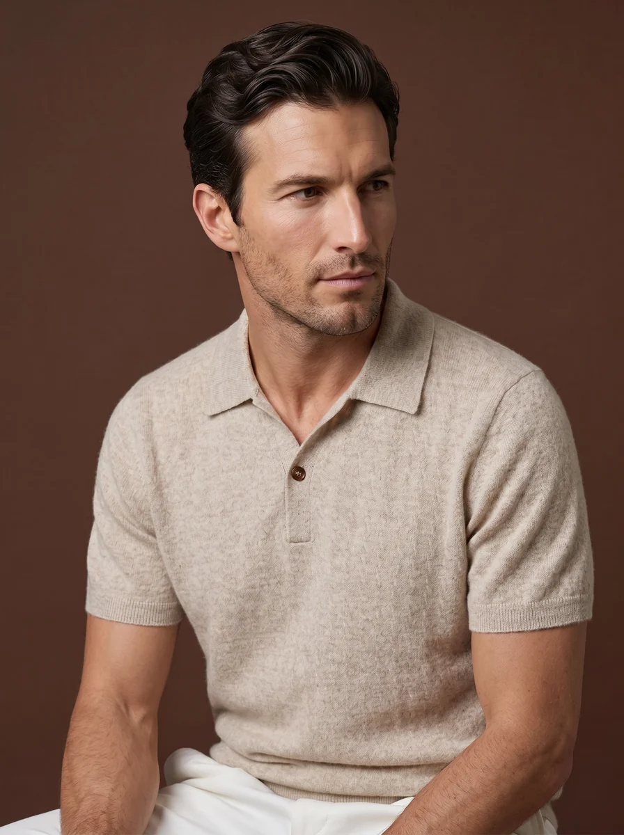 Fine Knit Cashmere V-Neck detail angle