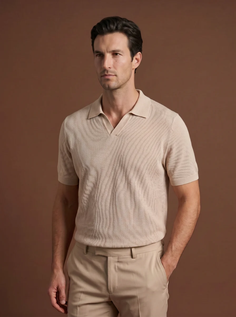 Merino Wool Turtleneck Sweater detail angle