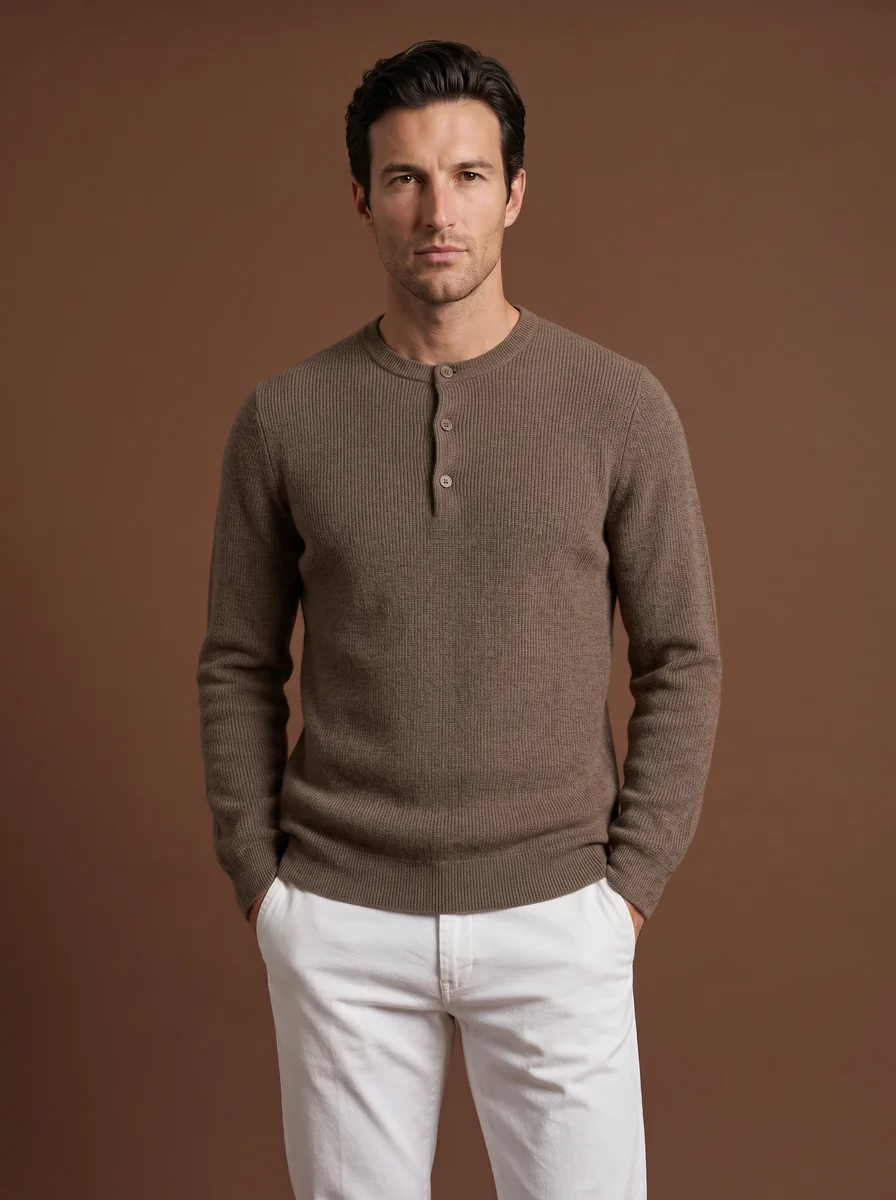 Fine Gauge Merino Sweater detail angle