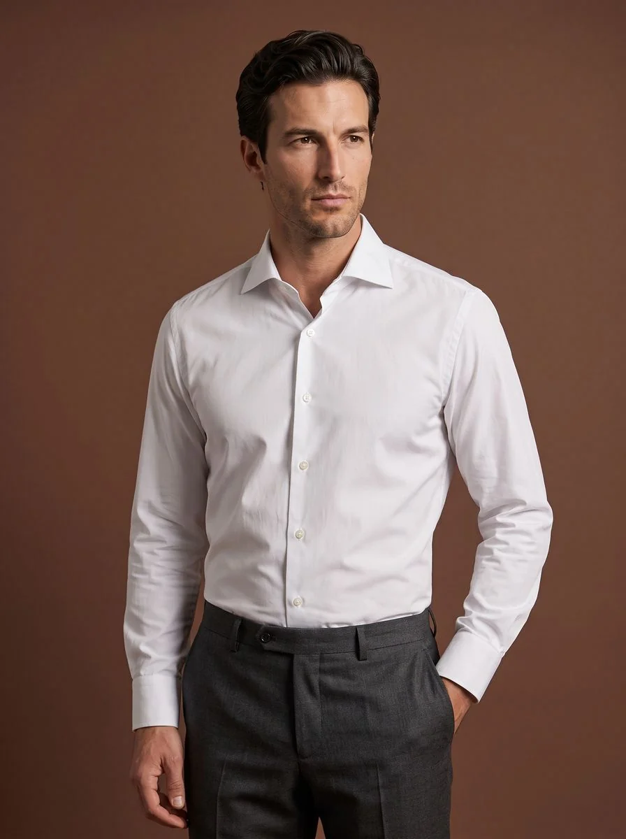 Modern Tailored Business Shirt detail angle