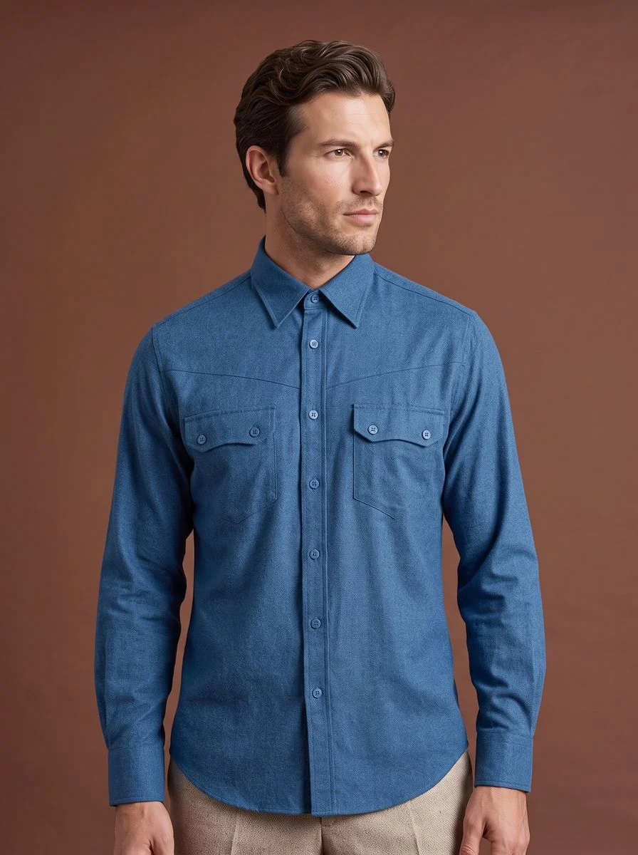 Casual Washed Cotton Shirt detail angle