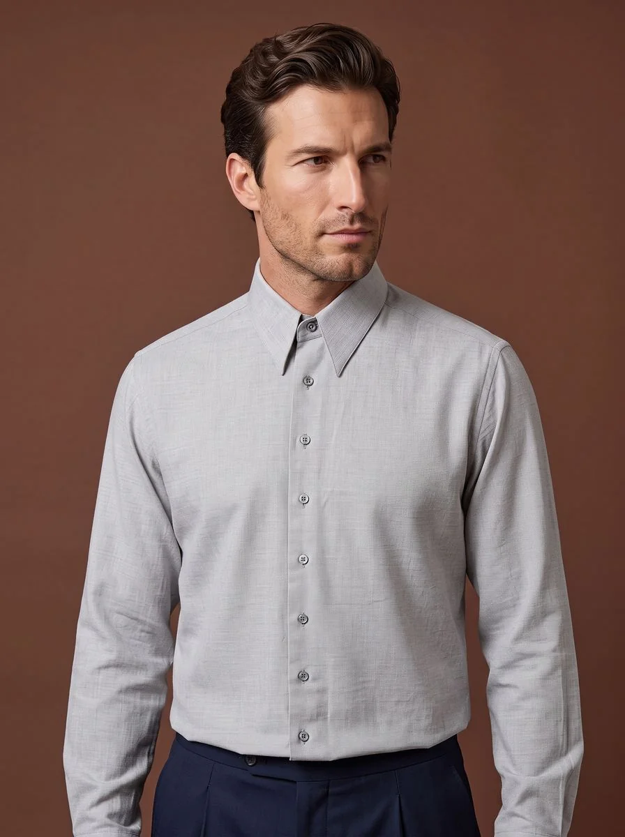 White Royal Twill Formal Shirt detail angle