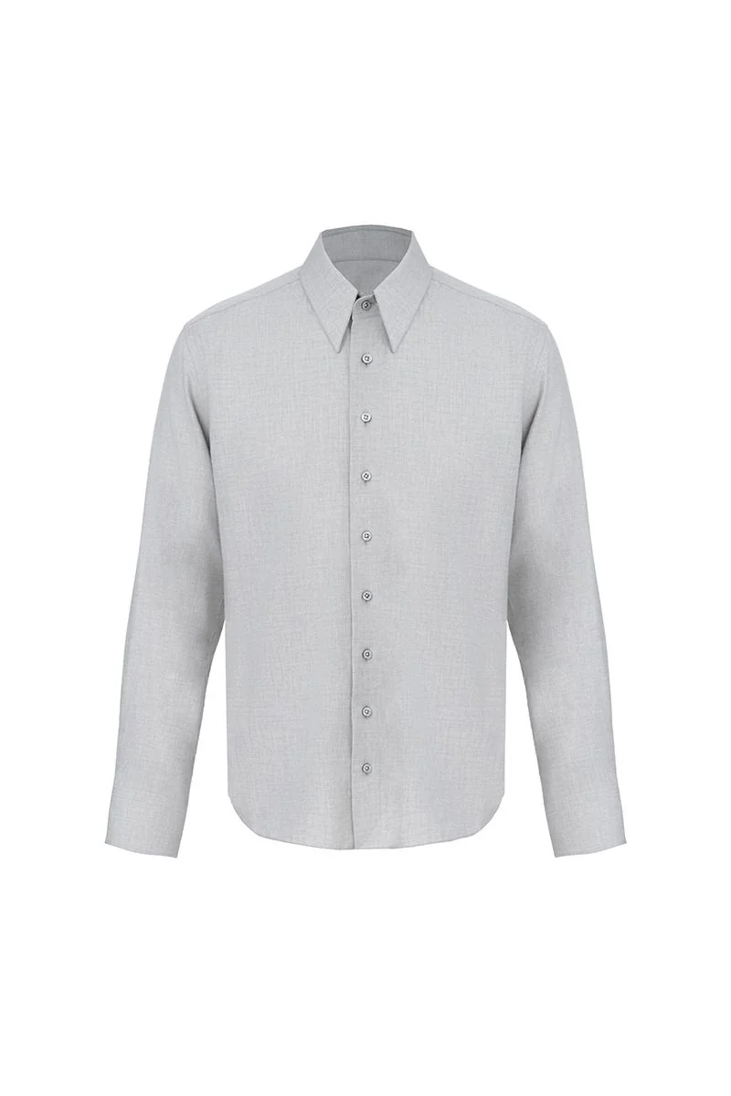 White Royal Twill Formal Shirt - 26AWMSH010(SAZ722A)