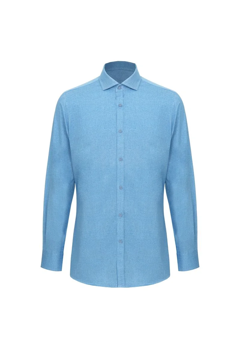 Fine Blue Stripe Dress Shirt - 26AWMSH203(SAY1438)