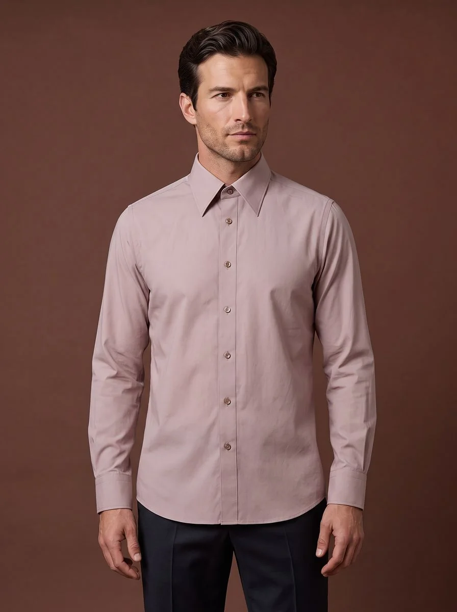 Cutaway Collar Business Shirt detail angle