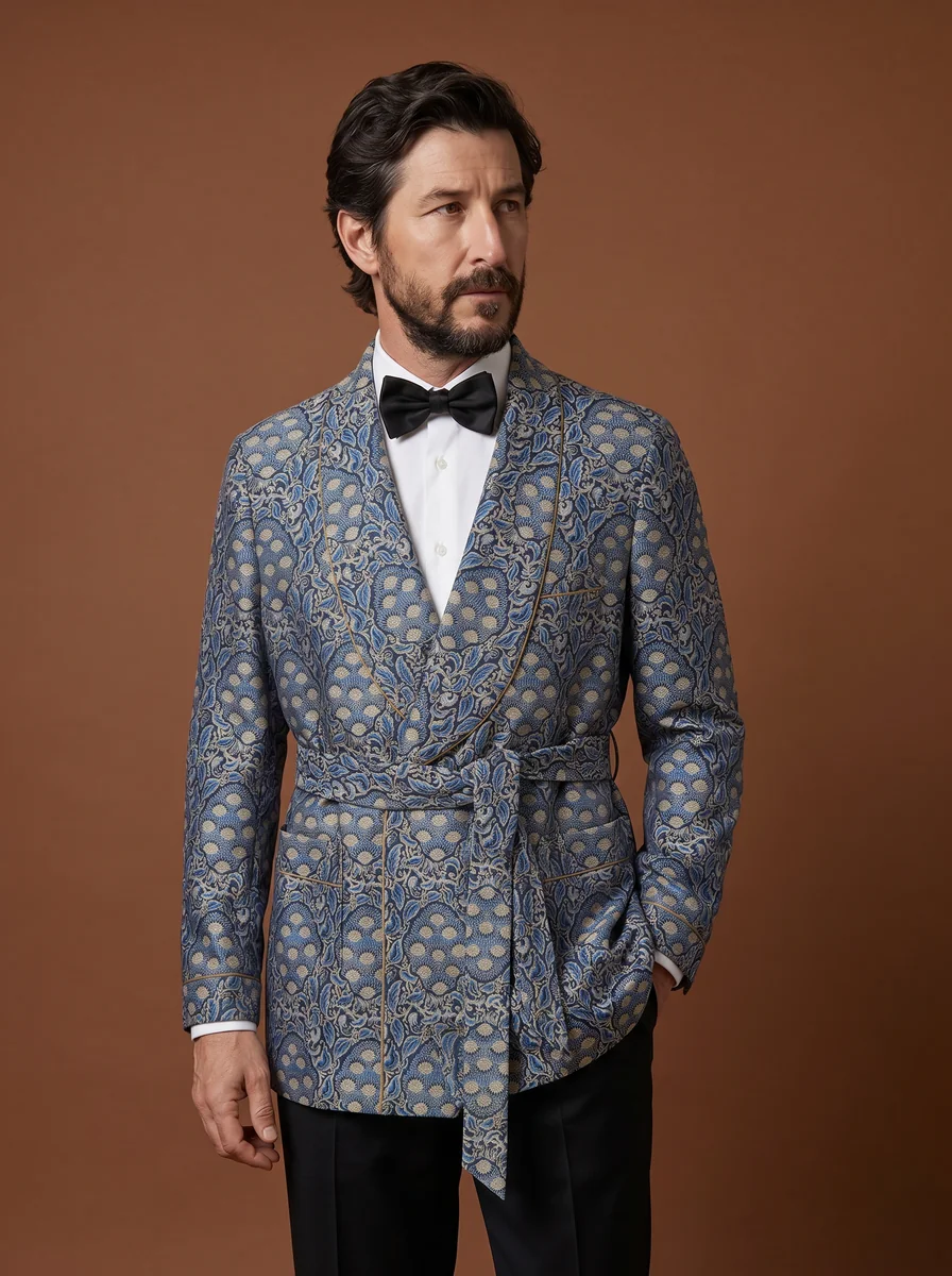 Three-Piece Charcoal Suit detail angle