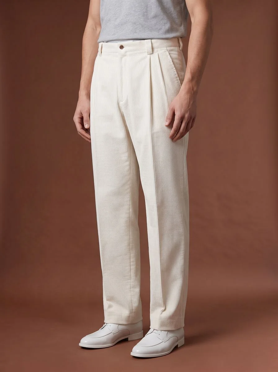 Textured Wool Dress Trousers detail angle