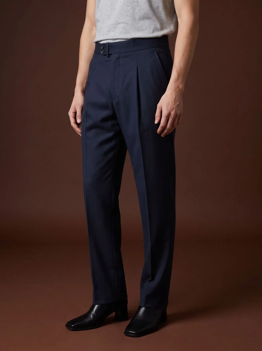Wool Gabardine Dress Pants detail angle