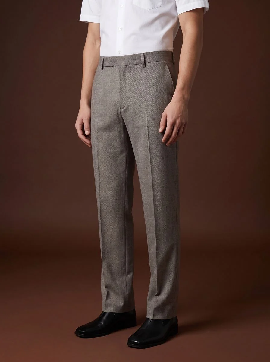 Bespoke Pleated Chinos detail angle