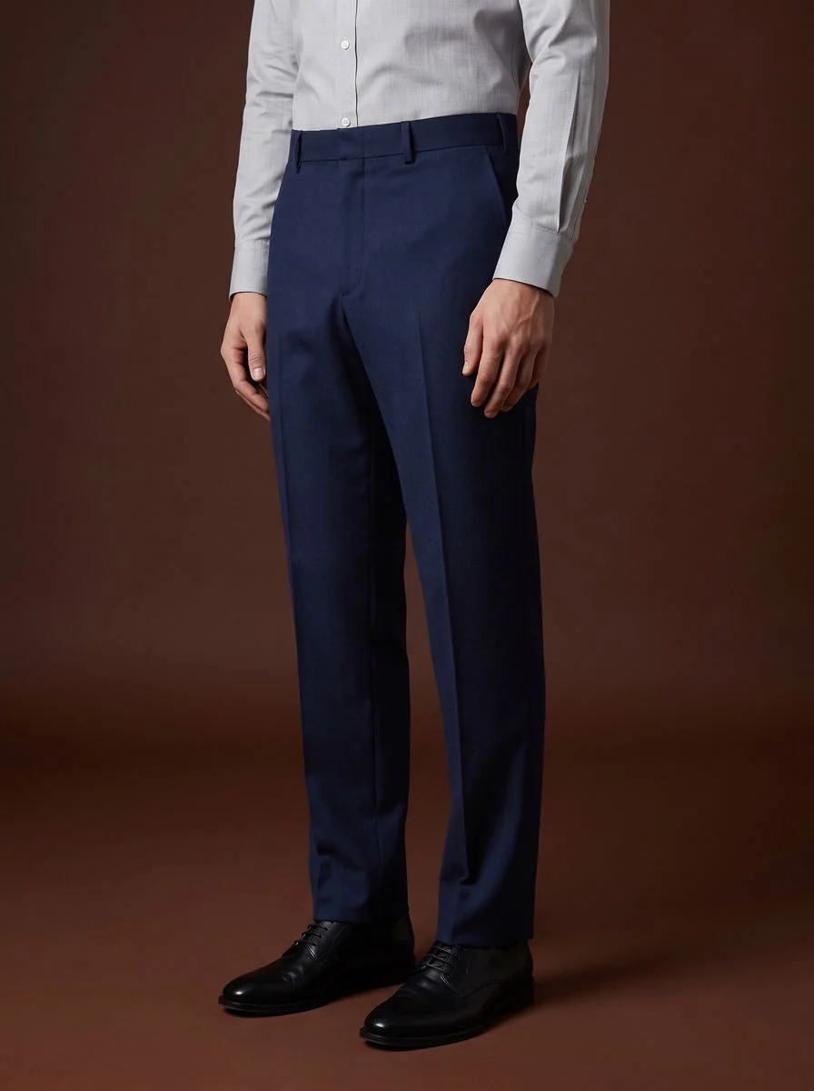 High-Rise Pleated Trousers detail angle