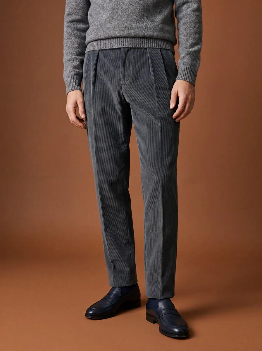 Slim Fit Wool Dress Pants detail angle