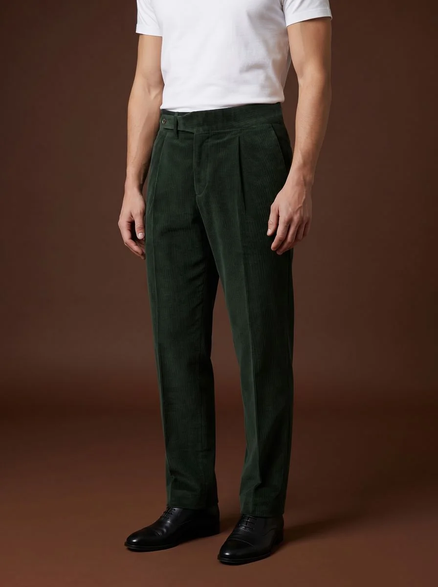 Wool Twill Tailored Chinos detail angle