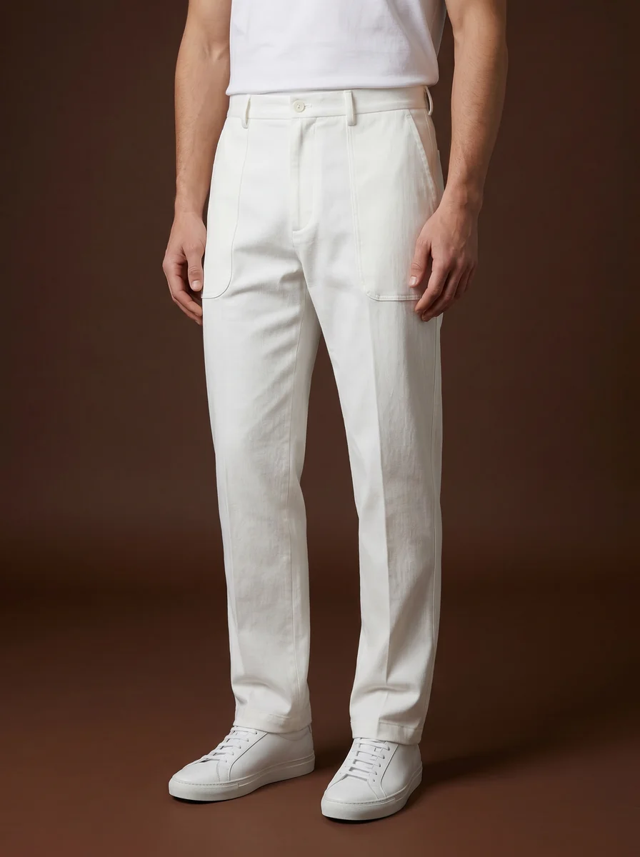 Relaxed Tailored Wool Pants detail angle