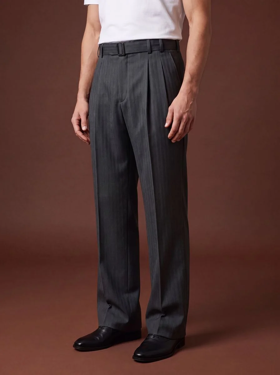 Turn-Up Cuff Dress Trousers detail angle