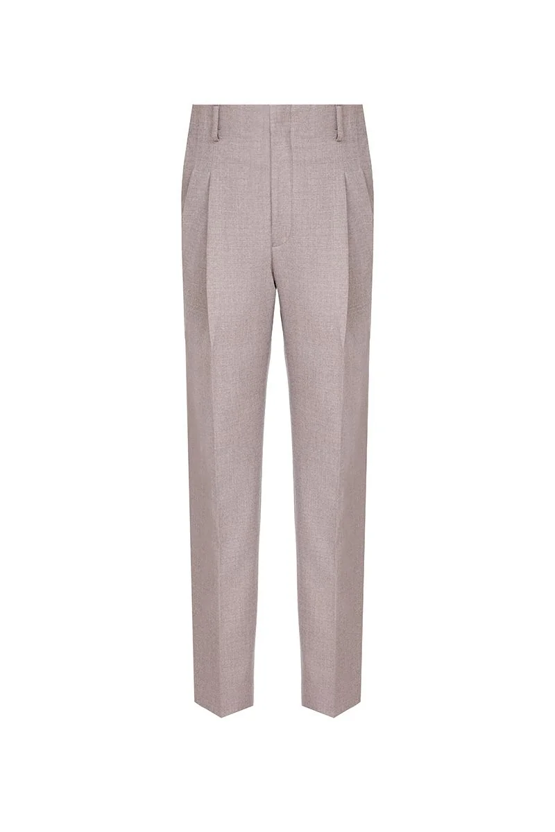 Single-Pleat Charcoal Trousers - 26AWMPT220(DBV5297)