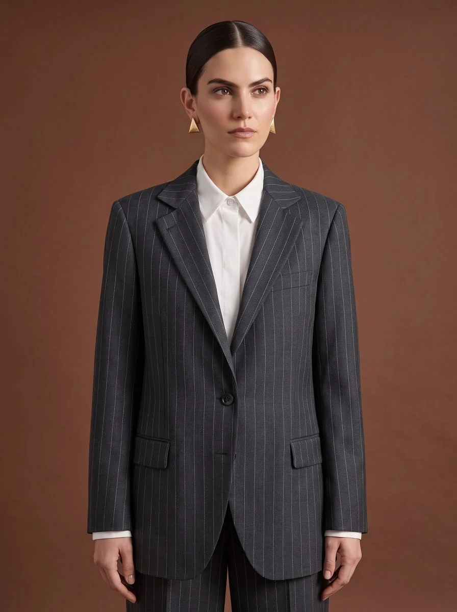Essential Black Blazer detail angle