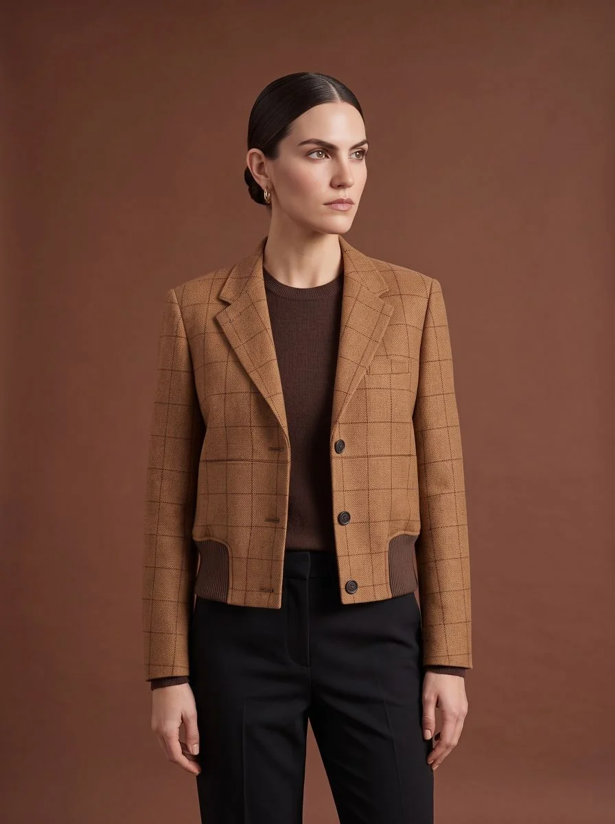 High-Button Tailored Jacket detail angle