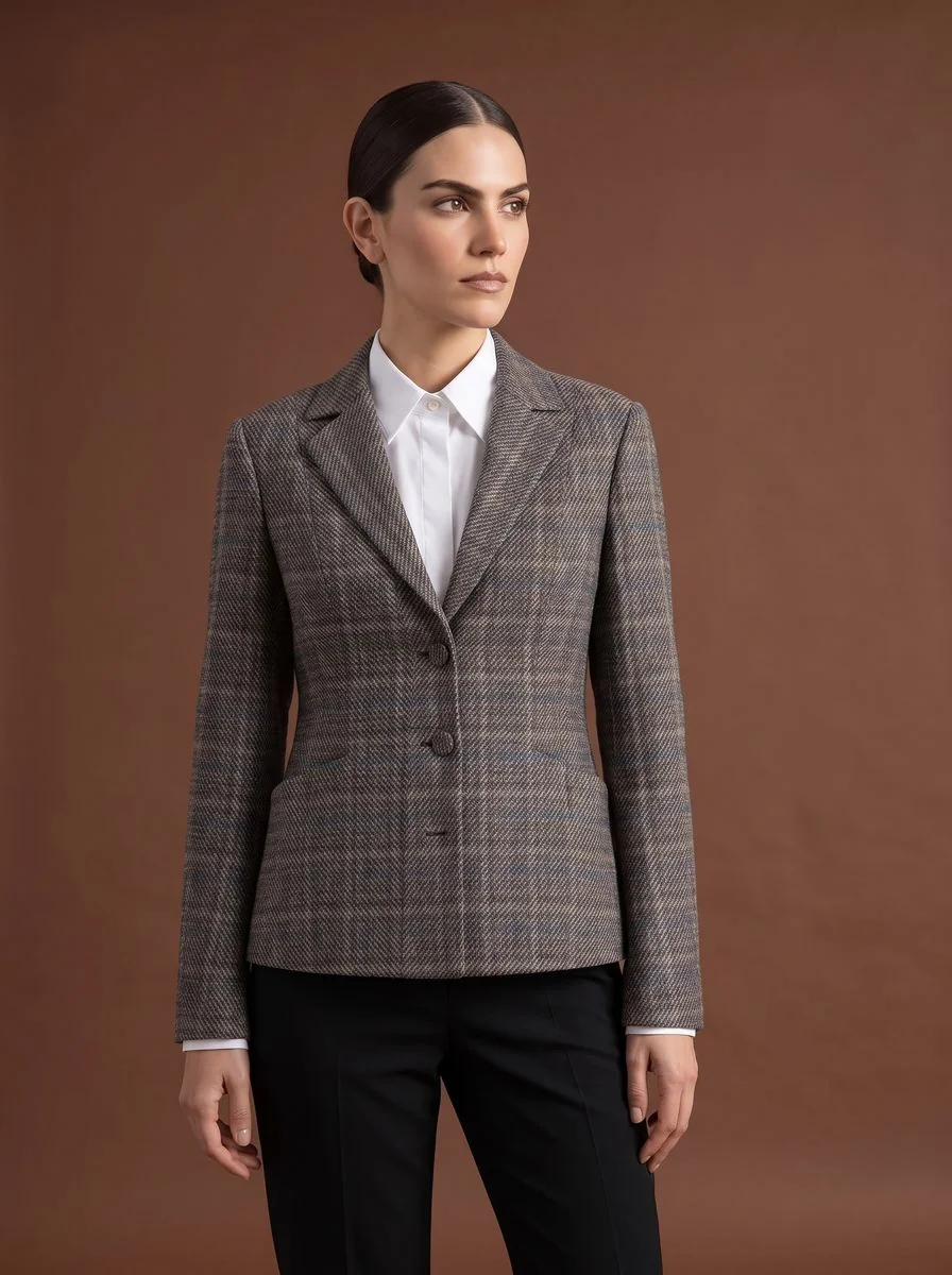 Fine Twill Tailored Blazer detail angle