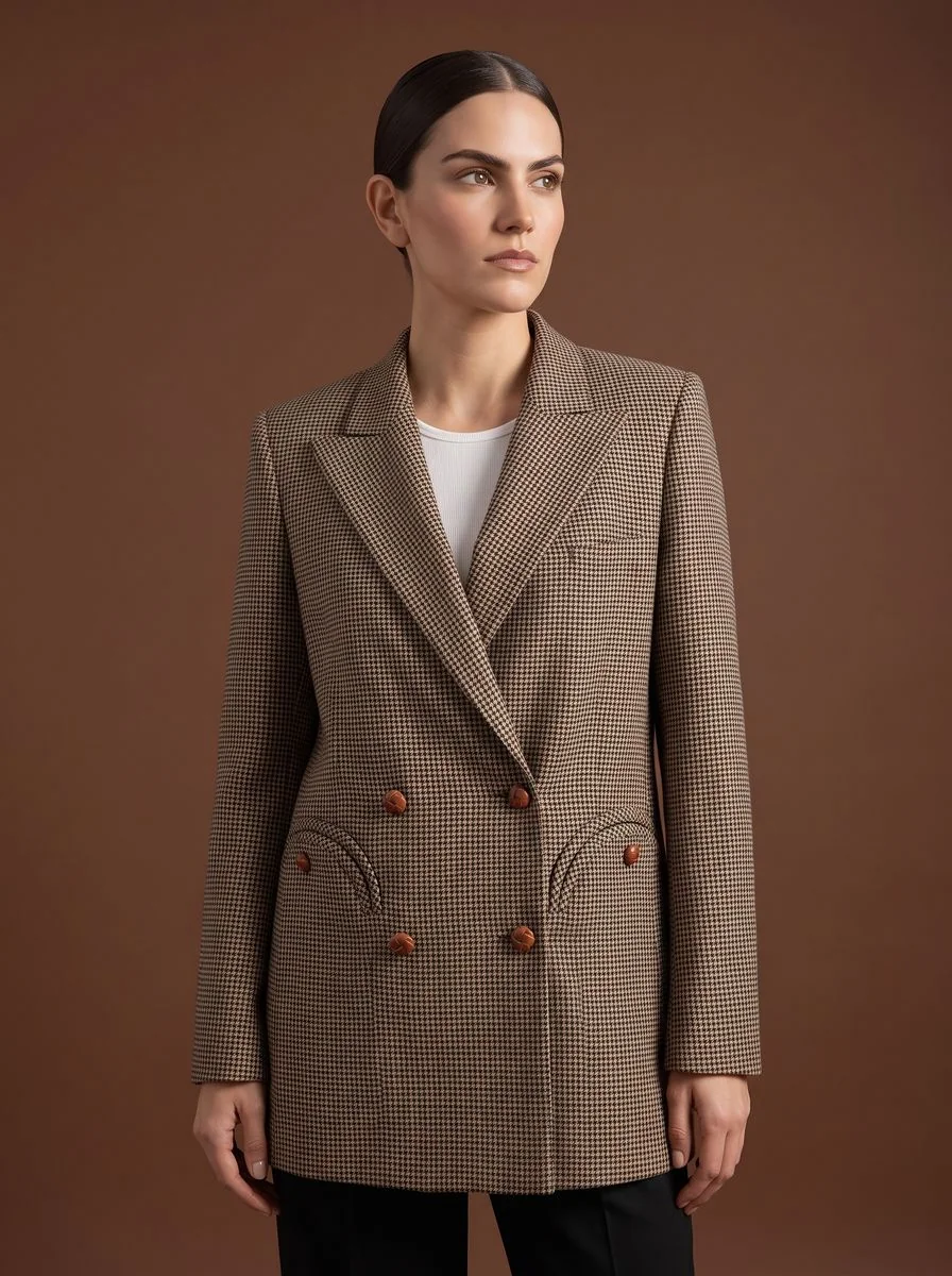 Classic Crepe Tailored Blazer detail angle