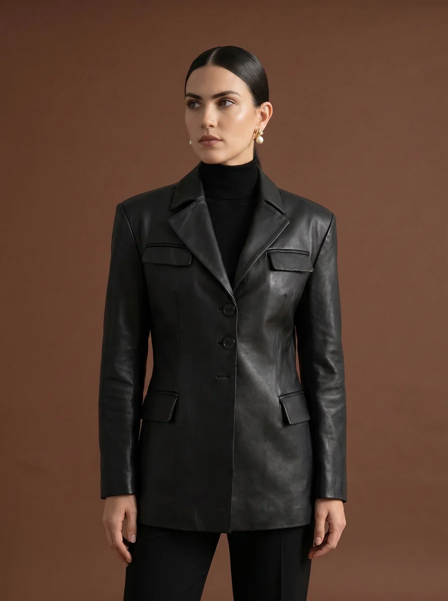 Tailored Wool Blazer detail angle