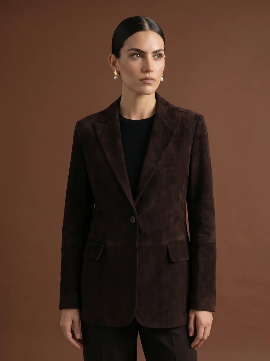 Classic Single-Breasted Blazer detail angle