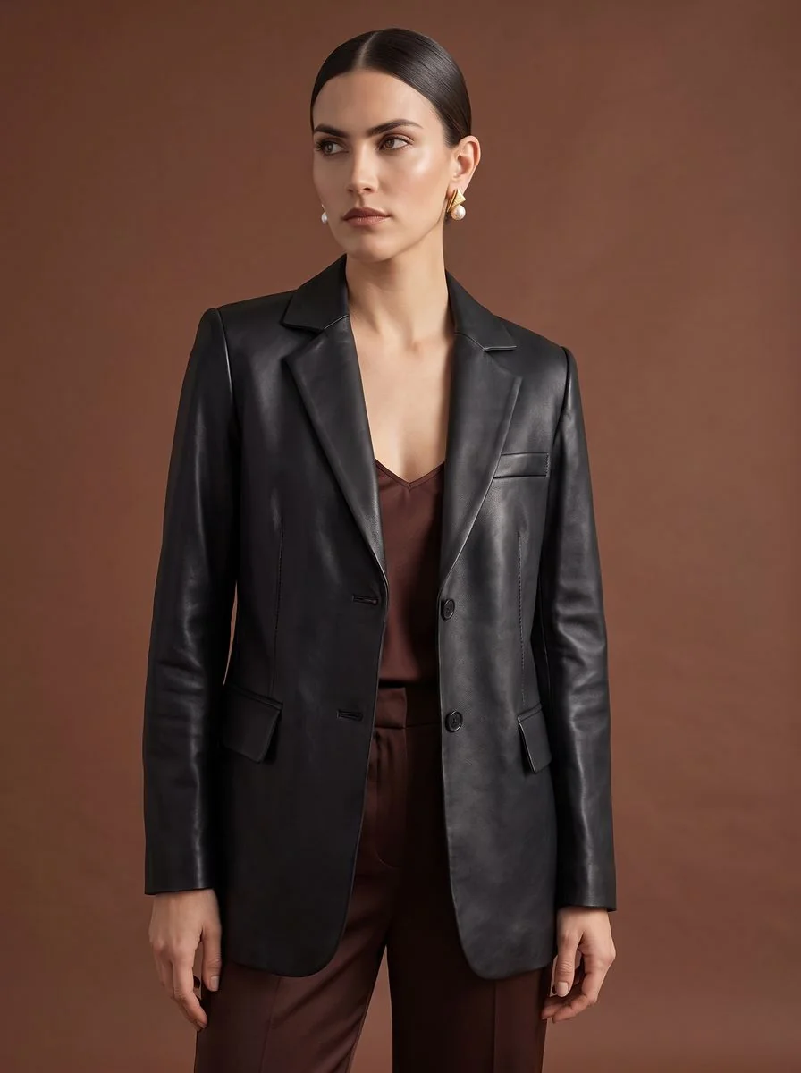 Double-Breasted Wool Blazer detail angle